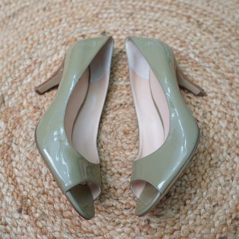 Cole Haan Nike Air Peep Toe Heels Olive 9.5B - Picture 2 of 6